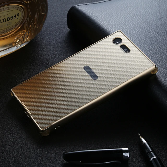 Для sony Xperia X Compact XZS XZ1 XA1 Ультра чехол металлическая рамка+ углеродное волокно задняя крышка ПК Жесткий Чехол для Xperia XZ Премиум Тонкий чехол