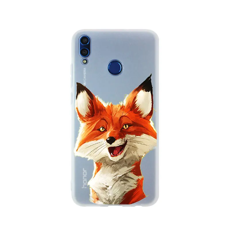 3D printing Мягкий ТПУ чехол Mr cute Fox для huawei Honor 9 10 Lite 6X 7X 8X Max 7A 5,7 дюймов 8A 8C V20 PLAY 9i - Цвет: 3D printing