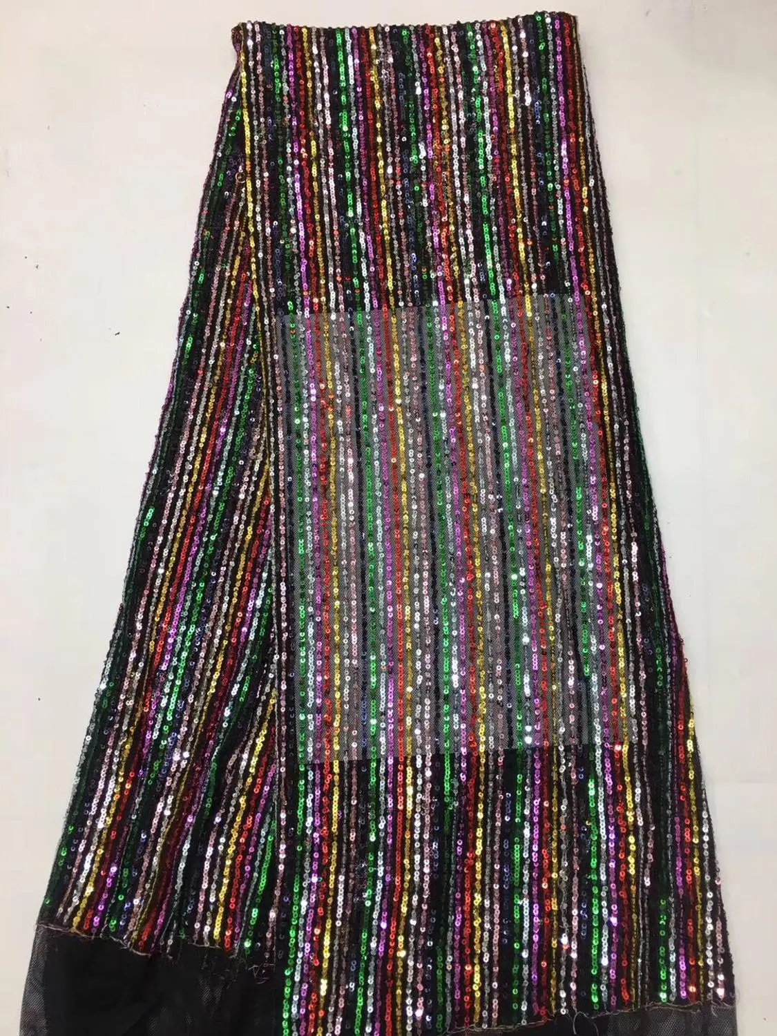 

hot selling L-6208 sequins Embroidered French Tulle Lace Fabric Nigerian Net Lace Fabric with sequins