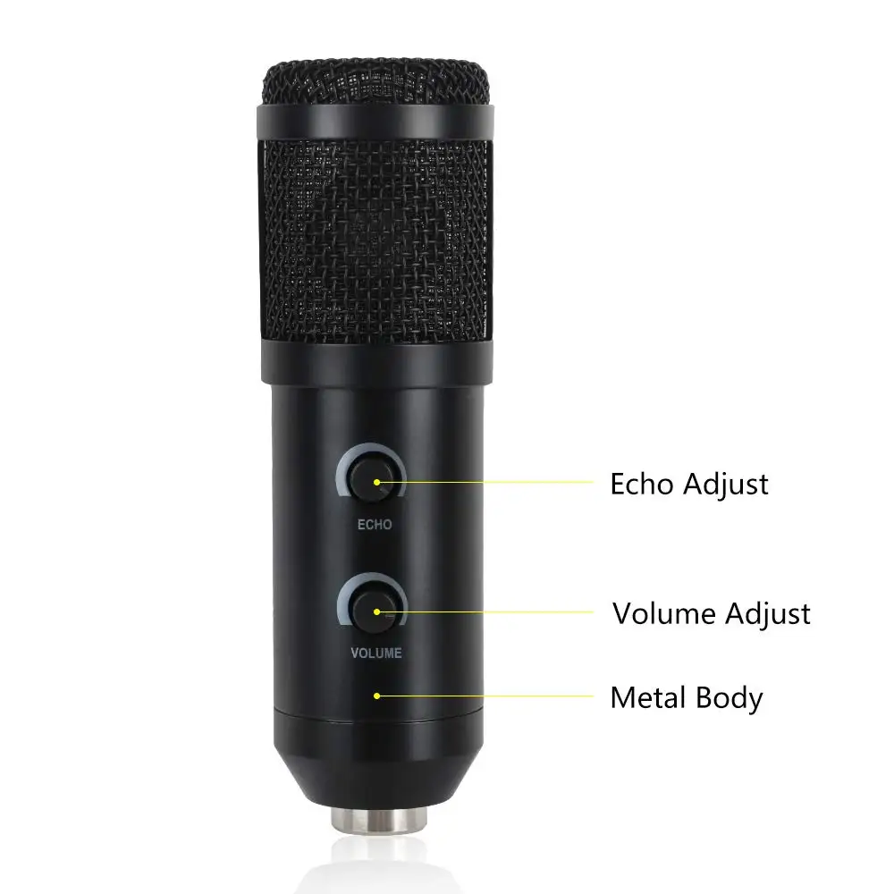 Конденсаторный USB-микрофон BM 900 студийный со штативом микрофон для компьютера