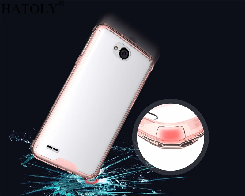 HATOLY For LG X Power 2 II Transparent Phone Case Shockproof TPU + Clear PC / K10 LV7 Fundas M320 |