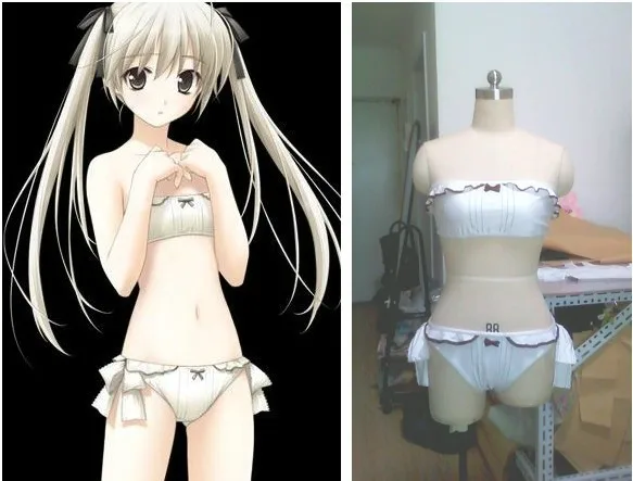 Купальник Yosuga no Sora Heroine черно белое бикини для косплея по индивидуальному