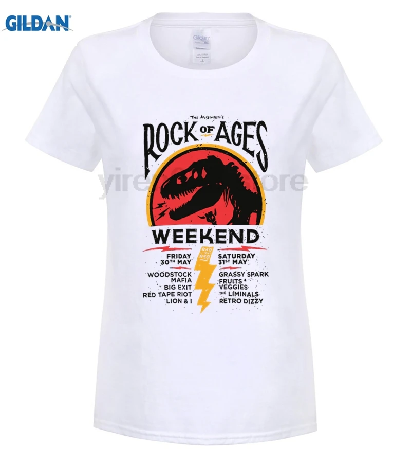 Футболки GILDAN Rock Age хип-хоп Футболка с принтом динозавра уличная одежда 2018 летняя