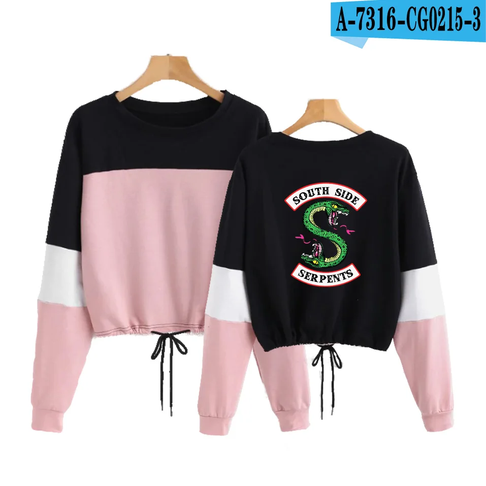 pink FRDUN Tommee модная новая толстовка с длинными рукавами и круглым вырезом в стиле ривердейла, женская одежда в стиле хип-хоп - Цвет: pink