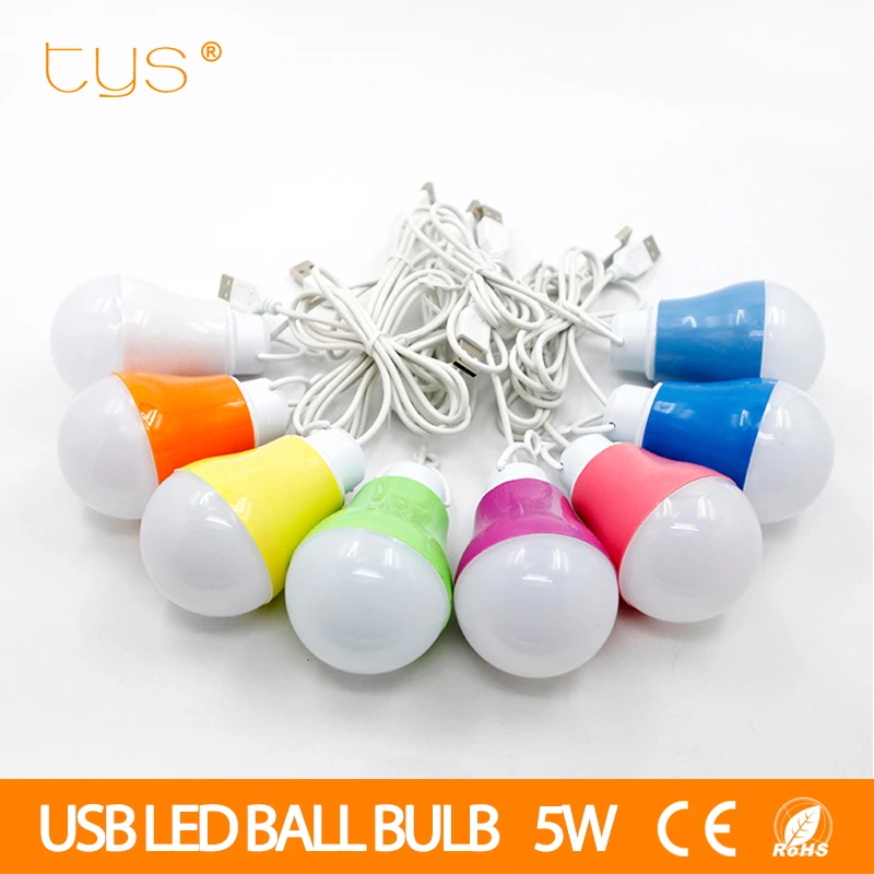 USB светодиодный свет шарика 5 Вт SMD 5730 Яркий Цвет энергосберегающие лампы