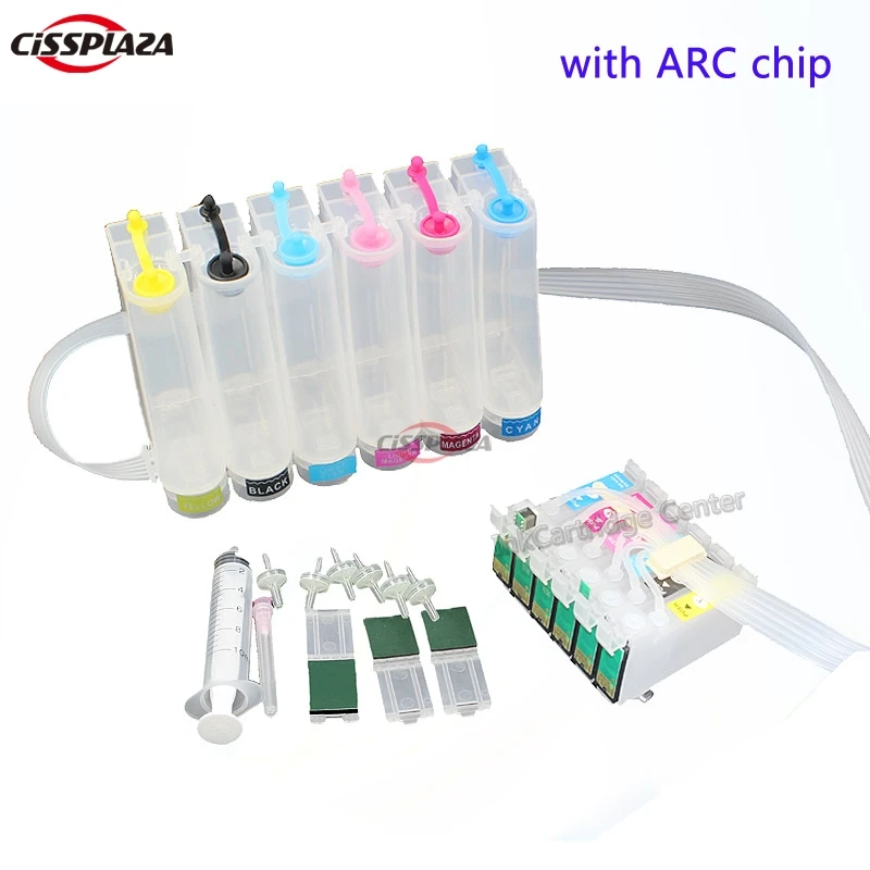

CISSPLAZA T0821 Ink System CISS compatible for epson R390 R270 R290 R295 RX590 RX615 RX610 RX690 rx695 82N ink cartridge