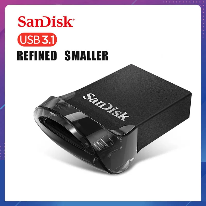 SanDisk Ultra Fit USB флэш накопитель 64 ГБ CZ430 16 Гб mini 3 1 Флешка U Stick Флэшка высокоскоростная