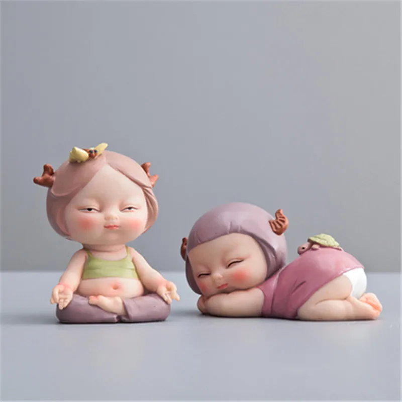 

Nordic Creative Cute Kids Figure Resin Craftwork Figurines Personality Living Room Children's Bedroom Art Ornaments X1754