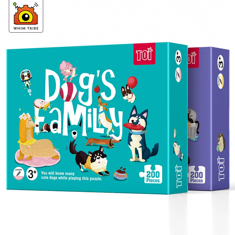 200 штук детского раннего образования головоломка кошки и собаки животные