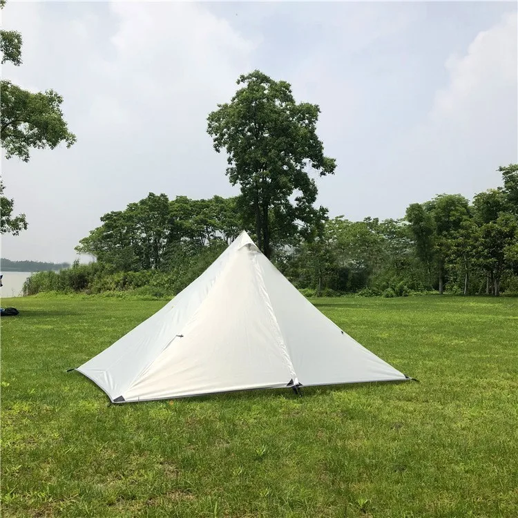 Outer Tent Only Двухслойная Ультралегкая палатка-пирамида, однослойная, водонепроницаемая, для 1 человека, 4 сезона, для любой погоды, для кемпинга, для пеших прогулок, охоты - Цвет: Outer Tent Only