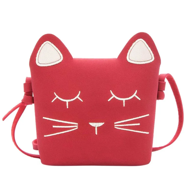 VS0205R Милые плюшевые рюкзаки игрушки кошки мини сумки для девочек Курьерские сумки В стиле принцессы для детей Детские кошельки - Цвет: VS0205R