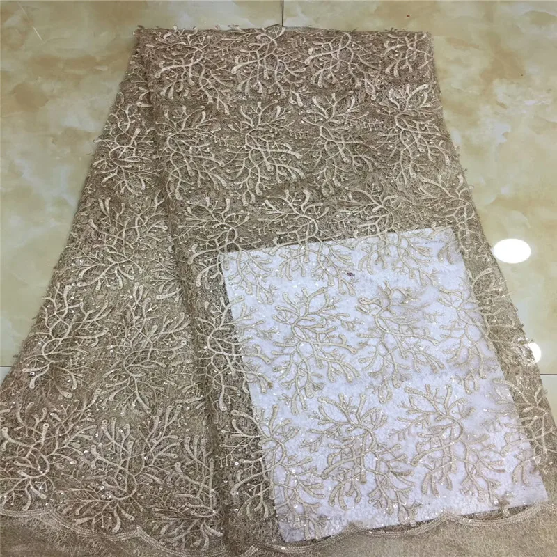

2019 Latest design french lace fabric high quality african lace fabric tulle mesh lace for wedding dress x14-88