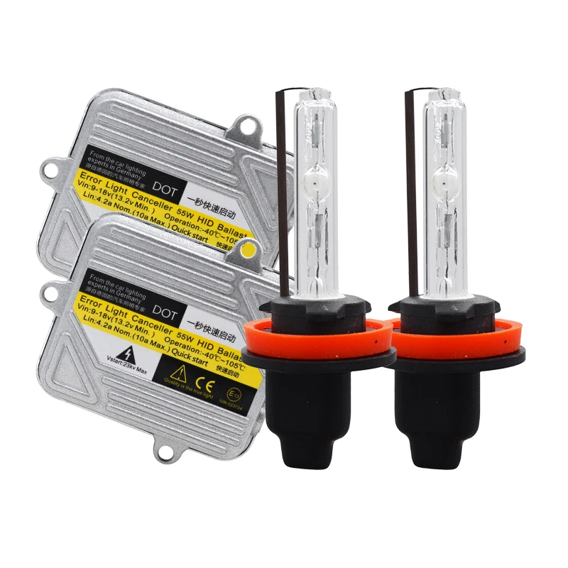 Комплект ксеноновых фар Cnlight H1 H3 H7 H11 HB3 HB4 D2H 4300K 5000K 6000K DC 55 Вт балласт Быстрый Яркий