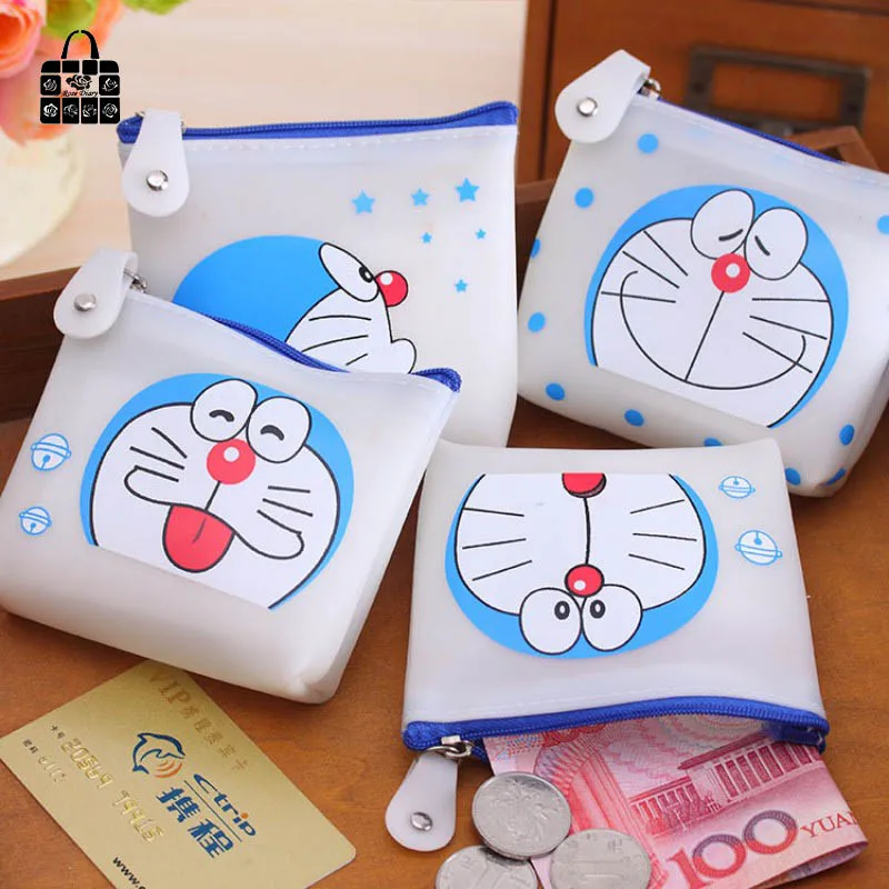 1 шт. Роза дневник прекрасный doraemon желеобразный клей кошельки нулевой бумажник