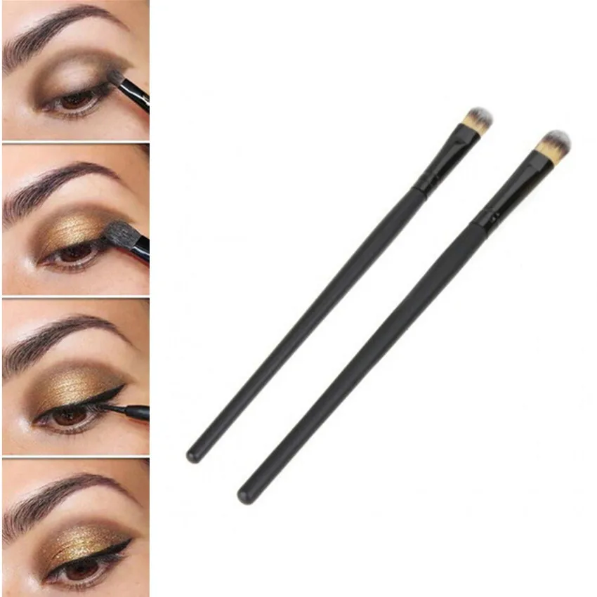 New 2015 2 Pcs Makeup Set Powder Foundation Eyeshadow Eyeliner Lip Cosmetic Brushes|cosmetic luggage|cosmetic scissorsbrush shampoo |