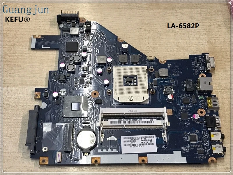 KEFU материнская плата для ноутбука acer 5742 5742G MBR4L02001 PEW71 LA-6582P PGA989 DDR3 тестирование