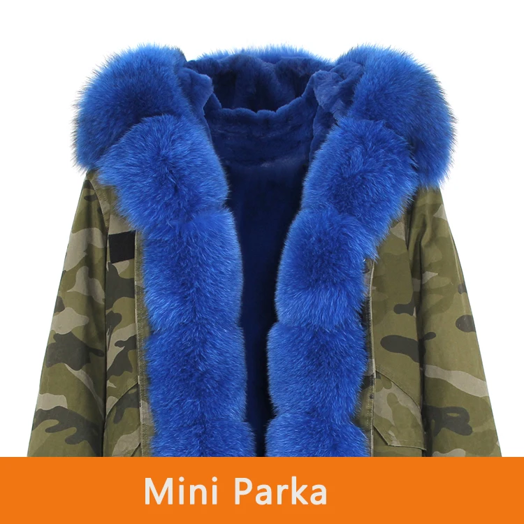 JAZZEVAR Новая модная куртка женская роскошная большая с натуральным лисьим меховым воротником и манжетами с капюшоном короткие парки верхняя одежда зимняя куртка - Цвет: color 10