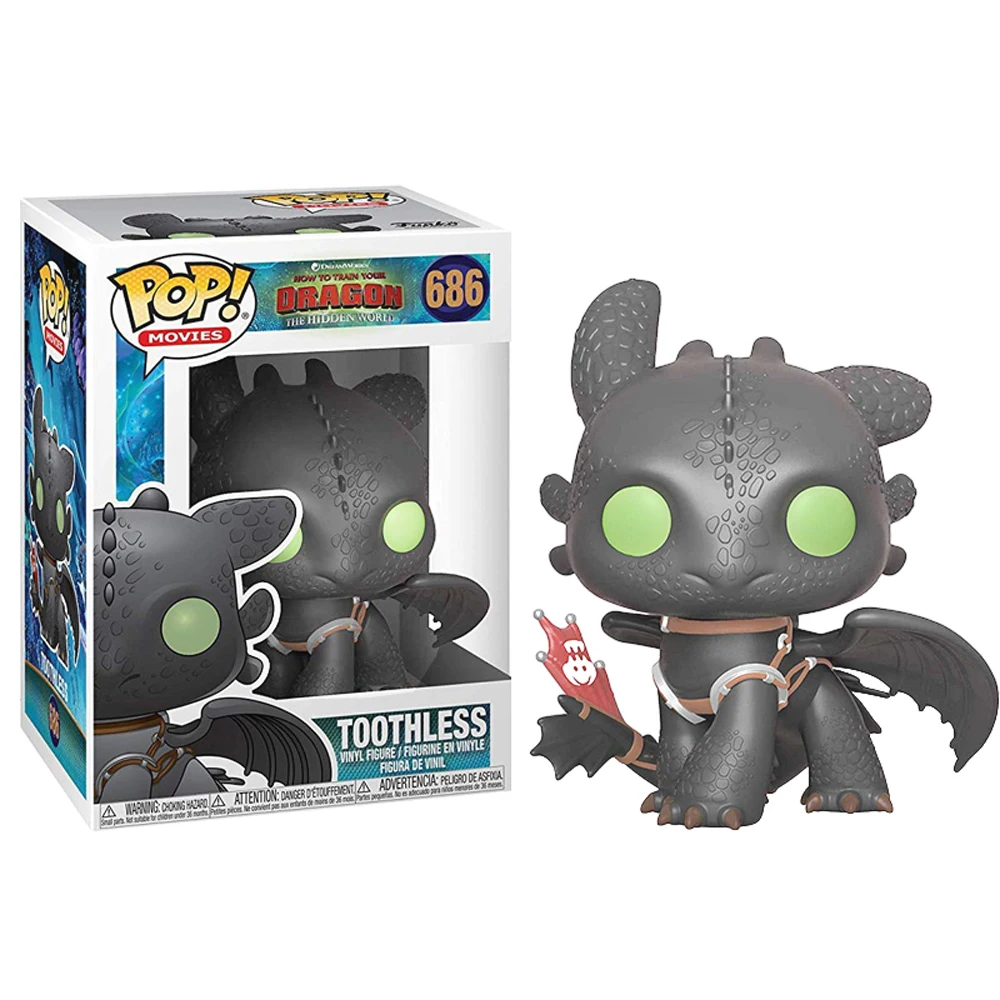 Funko POP Беззубик Как приручить своих драконов Ночная ярость игрушка 10 см ПВХ