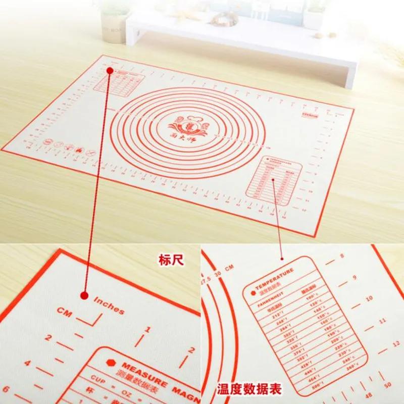 Кухня Инструменты для тортов силиконовый коврик замеса теста выпечки мат