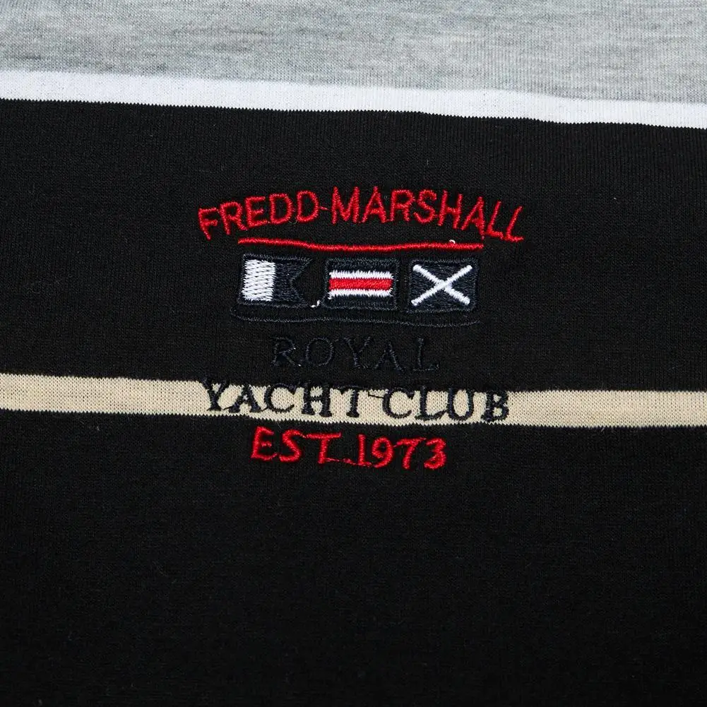 Новая модная мужская рубашка с отворотом Повседневная тонкая полосатая футболка