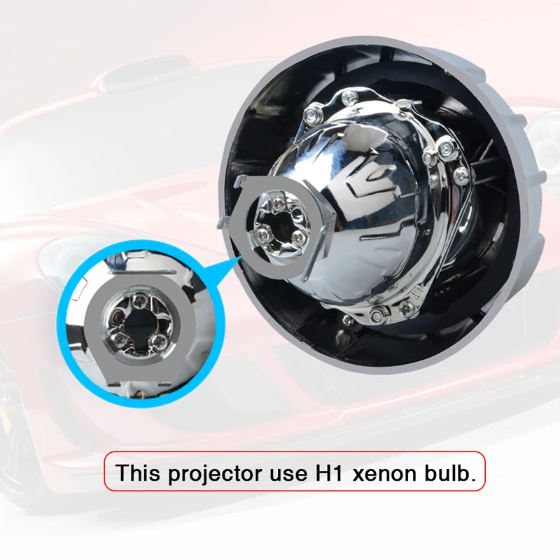 3 дюйма Квадратные HID линзы проектора Bi xenon фары с CCFL белые красные синие двойные