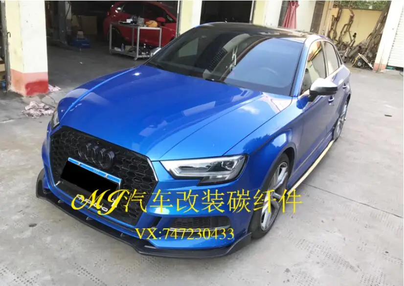 JIOYNG спойлер переднего бампера из углеродного волокна для Audi A3 S3 RS3 Sline