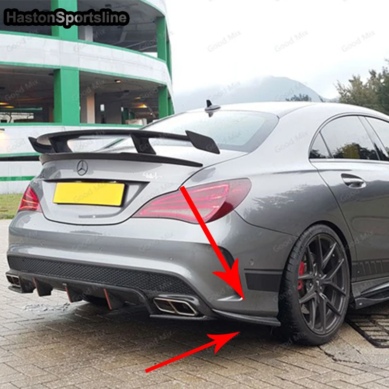 MIX Стиль стекловолокна Грунтовка заднего бампера сплиттер для Mercedes Benz CLA W117 CLA250 CLA260 CLA45 AMG 2013