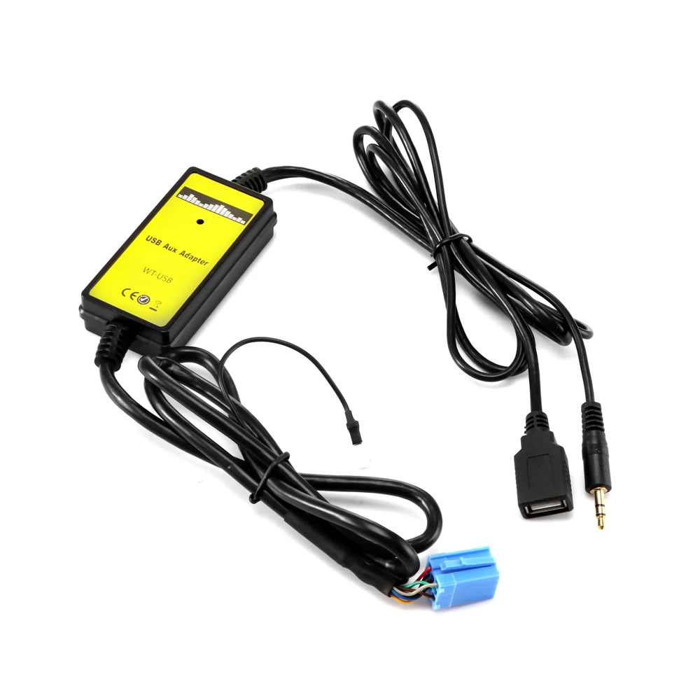Onever высокое качество Автомобильный MP3 USB AUX адаптер 3,5 мм AUX Интерфейс смены с рулевым колесом управления
