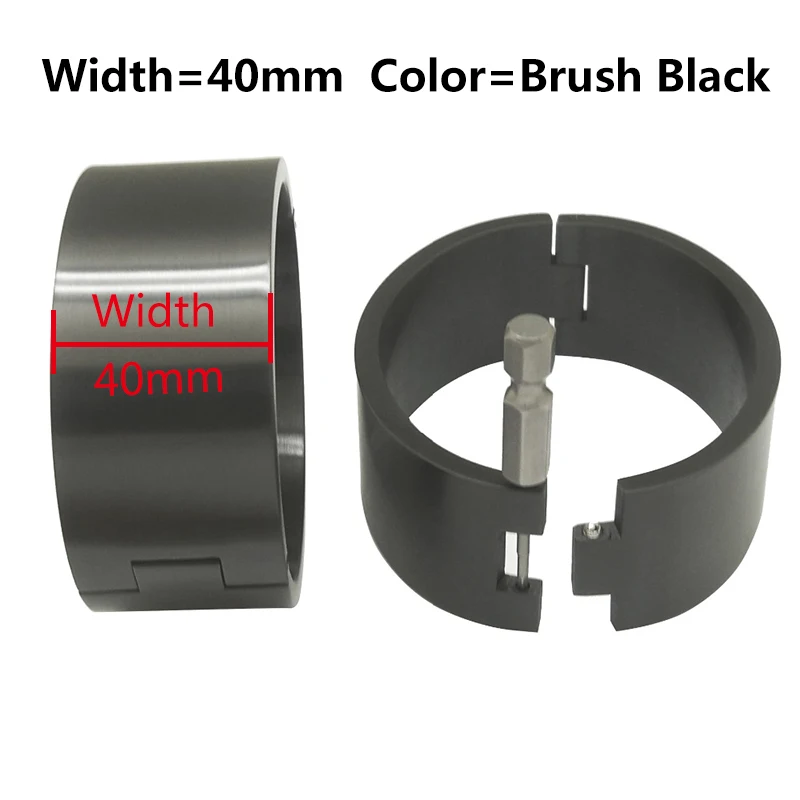 W 40mm Brush Black Полированный Матовый Серебряный черный нержавеющая сталь наручные лодыжки манжеты с замочком браслет раб браслеты ювелирные изделия - Окраска металла: W 40mm Brush Black