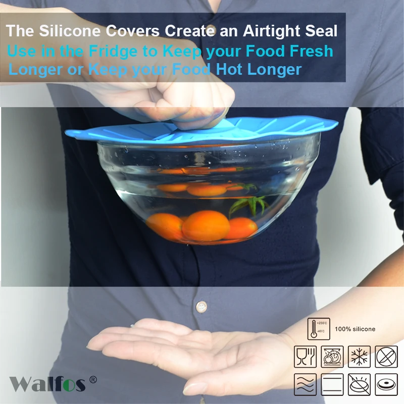 WALFOS как видно по телевизору 2017 набор из 5 силиконовых крышек крышка кастрюли