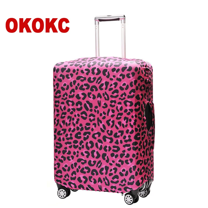 OKOKC леопардовый Эластичный Защитный чехол для багажа Дорожный чемодан Tolley