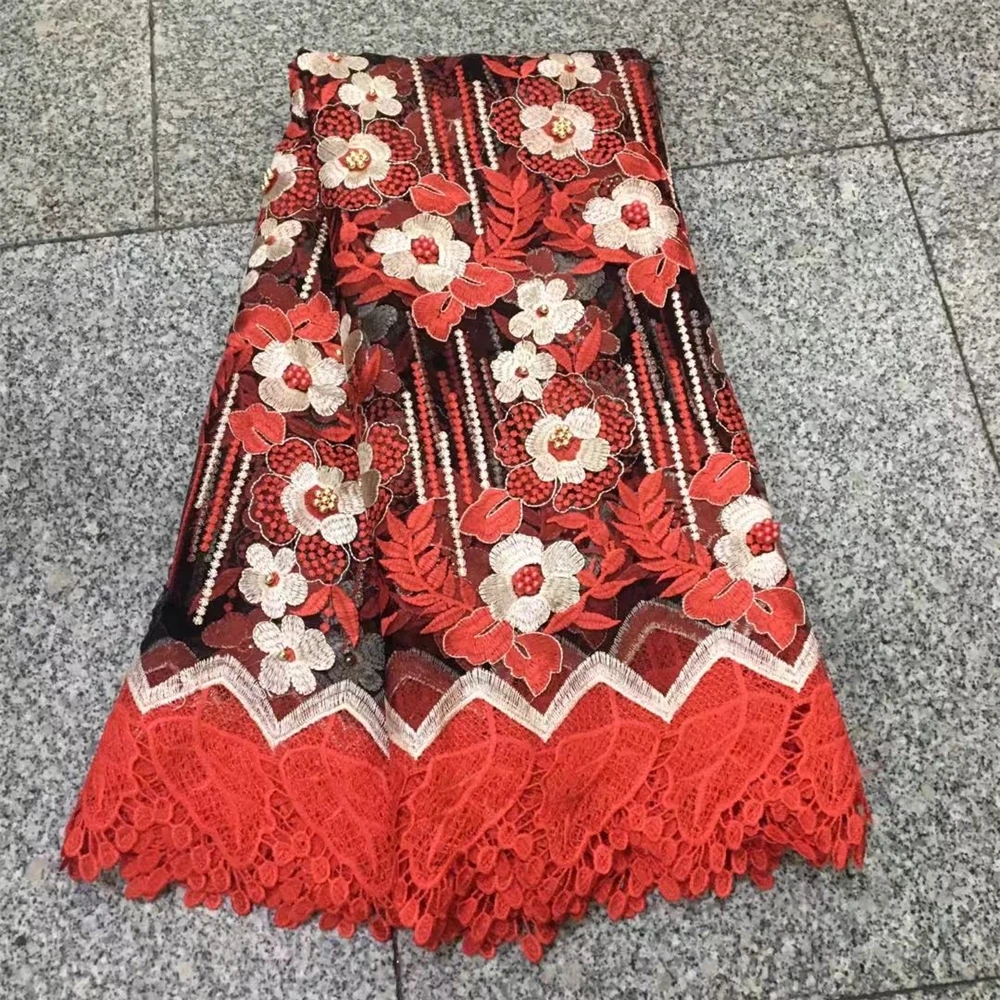 Самое новое стильное Бисерное Кружево 2018 модное Африканское Сетчатое Кружевной