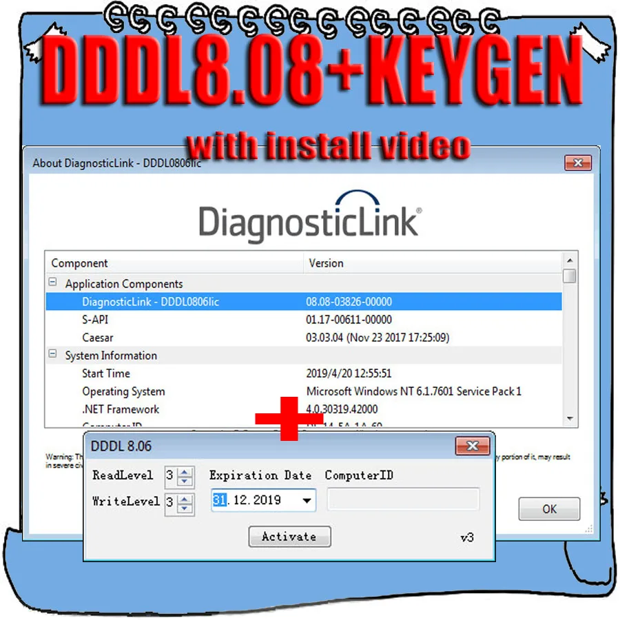 Горячая Детройт дизельное диагностическое соединение V8.08 DDDL 8,08+ Keygen Active+ Поиск и устранение неисправностей данных+ установка видео