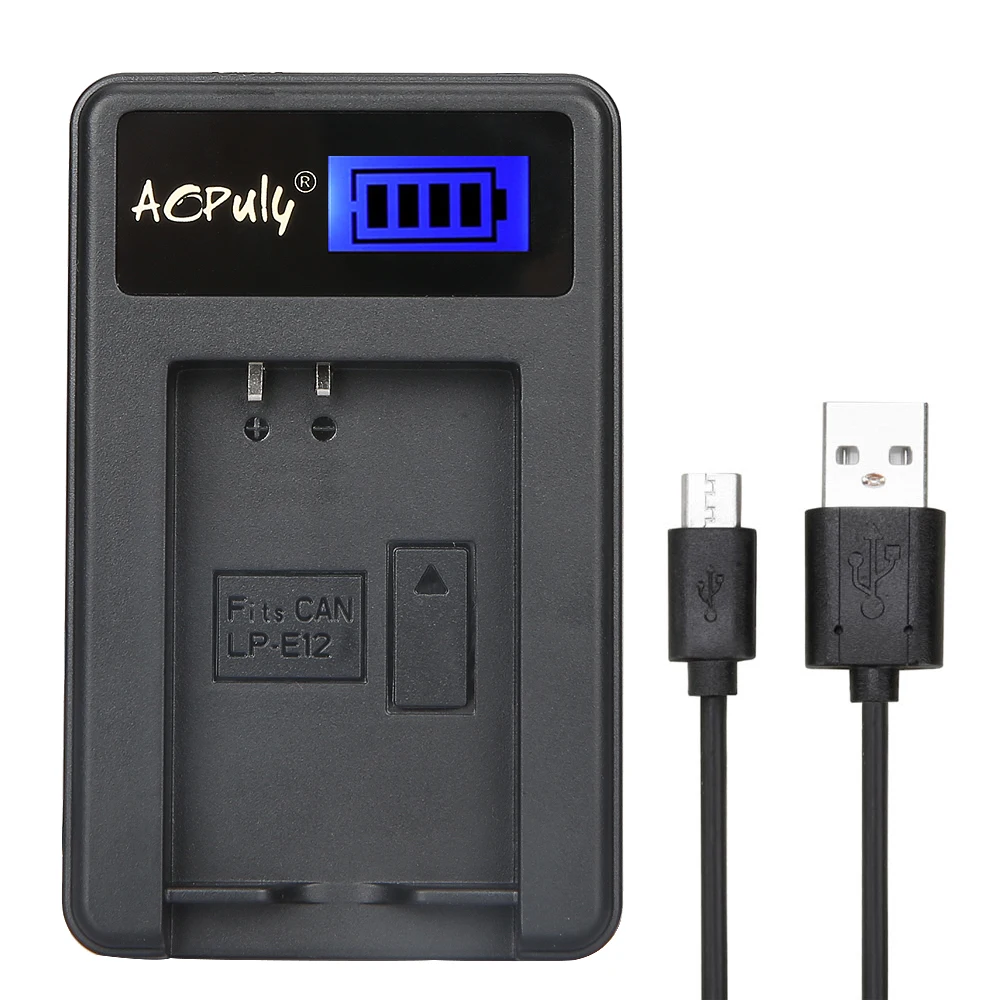 AOPULY 4x батарея LP E12 + ЖК зарядное устройство USB для Canon EOS Rebel SL1 100D EOS100D SLR M M2 KISSX7 EOSM EOSM2