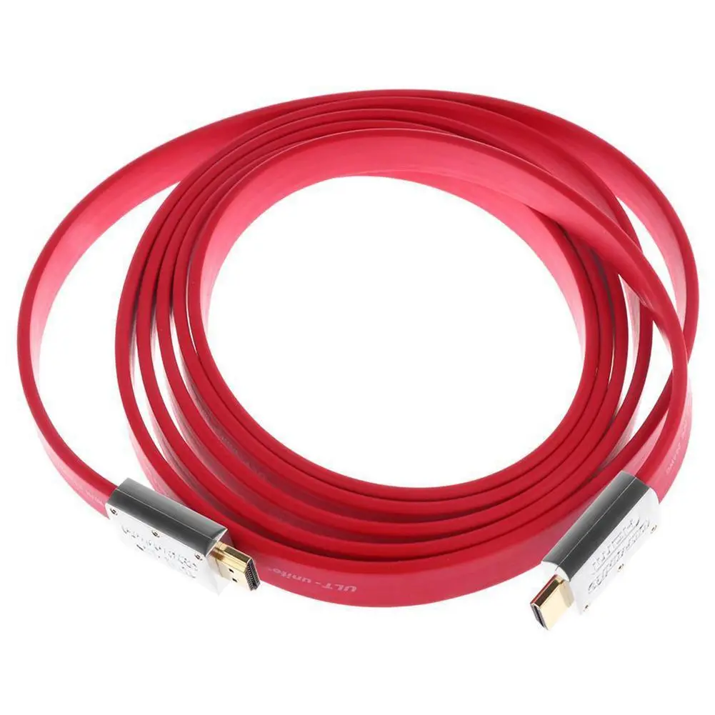 HFES Новый Ульт юнит красный Высокоскоростной HDMI кабель поддерживает 4K Ultra HD 3D 1080p