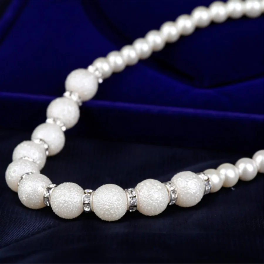 2018 Bridesmaid Pearl Jewelry Sets Necklace Earrings Bracelet Per Set Dubai for Wedding Free Gifts | Украшения и аксессуары