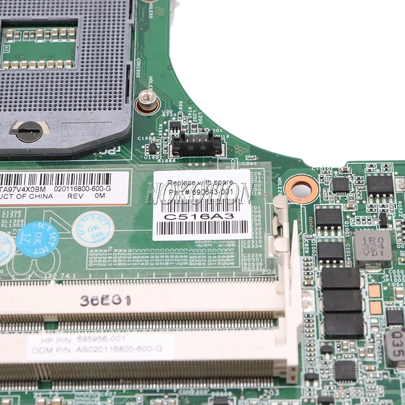 Материнская плата NOKOTION для ноутбука Hp Elitebook 8570 Вт 690643-001 690643-501 DDR3 HD4000 J8A с
