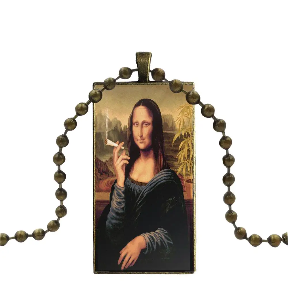 Mona Lisa от Leonardo da Vinci модное для женщин детский подарок стеклянный кабошон кулон