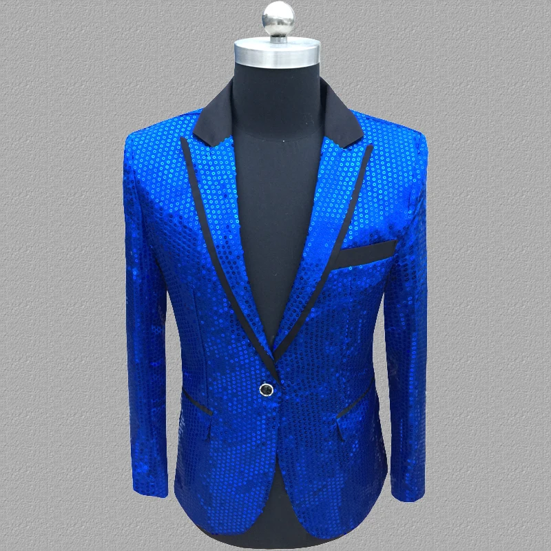 Блейзер с блестками мужские костюмы Дизайнерская куртка Мужская одежда для