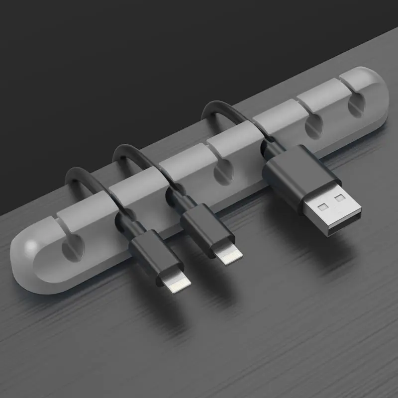 Suntaiho Кабельный органайзер силиконовый usb-кабель намотка случайный цвет вставной наушник держатель шнур мышки для iPhone usb-кабель для Samsung