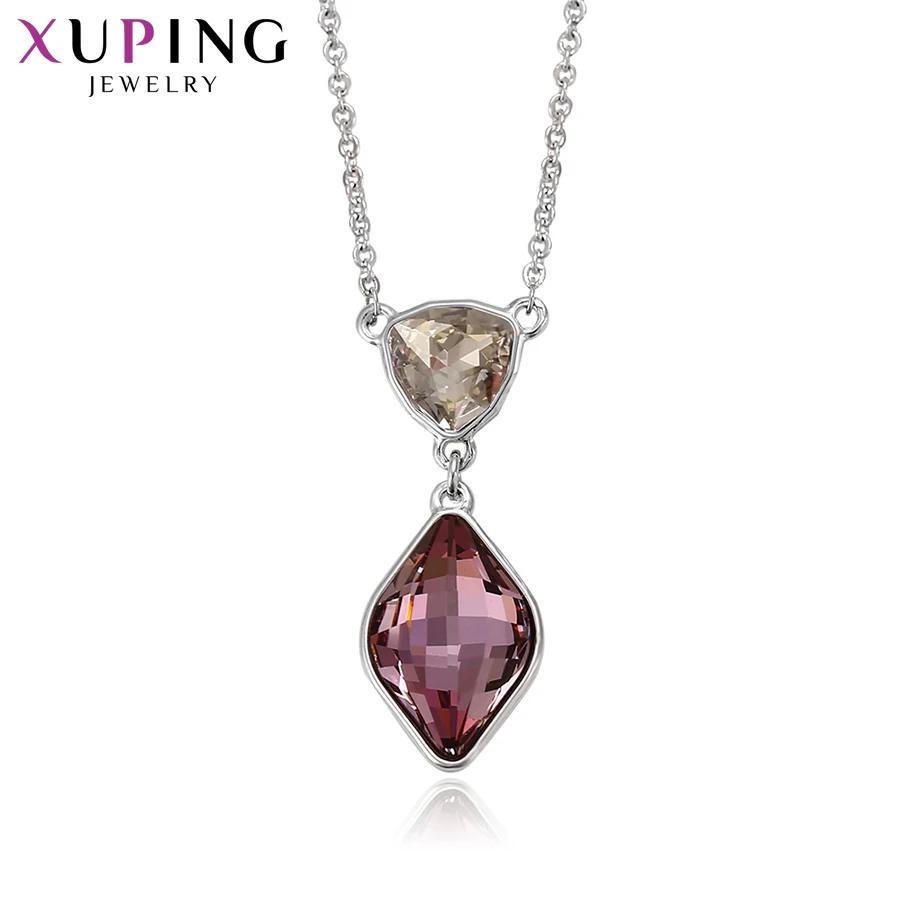 Xuping, модная подвеска, Роскошные Кристаллы от Swarovski, подвеска в виде капли воды, ожерелья для женщин, подарки на день Святого Валентина, 43461