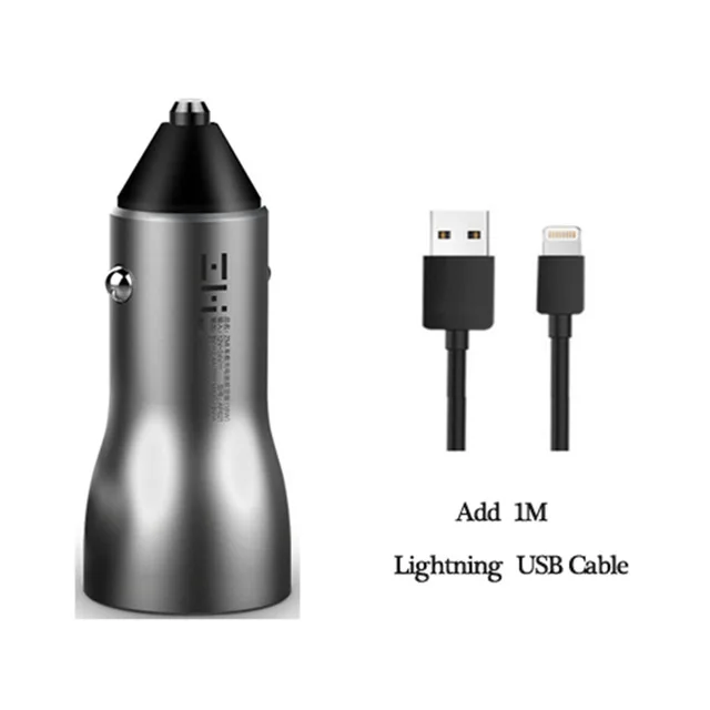 ZMI автомобильное зарядное устройство Quick Charge 3,0 18 Вт двойной USB цифровой дисплей напряжения/тока 5В/2.4A быстрое зарядное устройство AP621 для смартфона - Цвет: 3