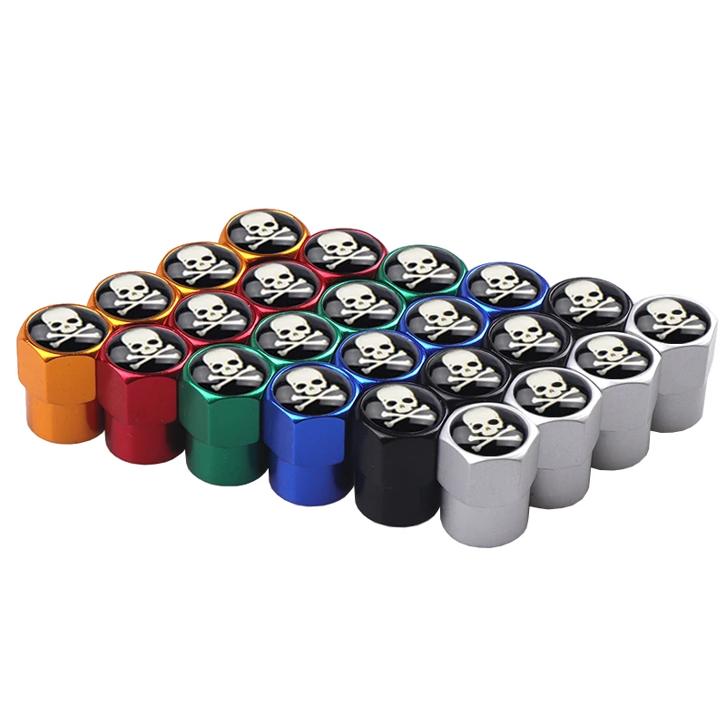 4pcs Car styling Skull Logo Wheel Tire valve Caps mastermind JAPAN Emblem for Mazda Renault Chevrolet Honda Opel Cadillac KIA | Автомобили