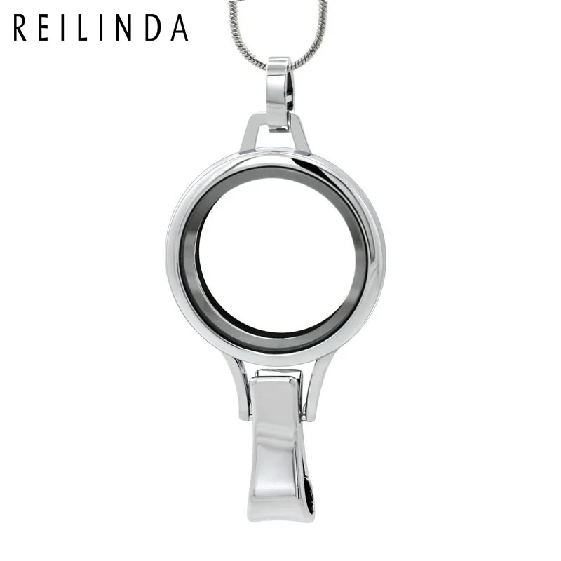 Wholesale Alloy Magnetic Floating Locket Lanyard with Badge Holder Included Chain Fit Charms And Birthstone | Украшения и