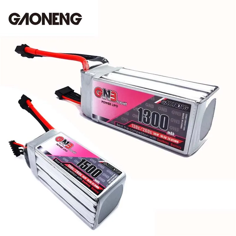 

Gaoneng GNB 18.5V 1500mAh / 1300mAh 130C/260C 5S Lipo Battery Rechargeable W/ XT60 Plug Connector For RC Models Multicopter Accs