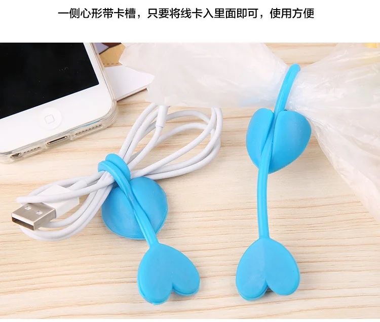 50 шт в наборе Симпатичные тапочки с узором виде сердца Наушники Кабельные Winder