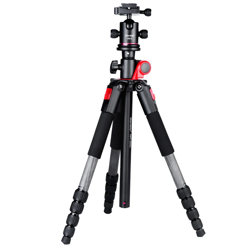 Manbily MPT255/MPT255C штатив для камеры Профессиональный компактный поперечный центральный Штатив для Canon Nikon sony DSLR camera s Video DV - Цвет: MPT-255C W KB-0 Head