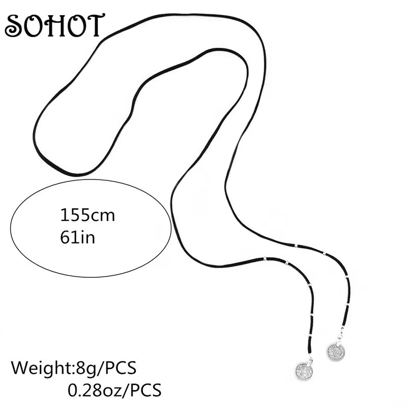 SOHOT кисточкой кулон новый Шарм Длинный бархат веревка многослойное ожерелье
