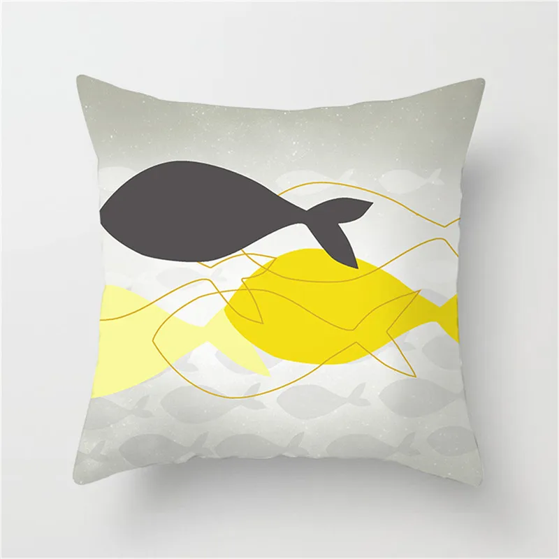 Чехол для подушки Fuwatacchi с изображением морской птицы рыбы краба осьминога