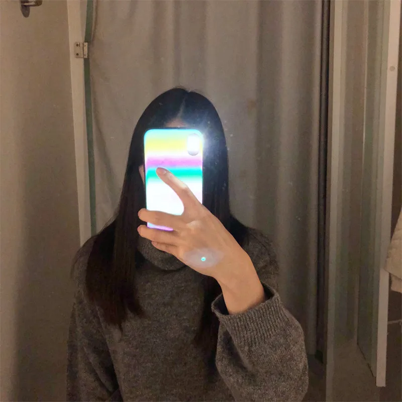Крутой лазерный Радужный светящийся чехол для iphone X XS Max XR 7 8 6 6S Plus Роскошные Матовые чехлы для телефона из термополиуретана блестящая задняя крышка Coque Capa